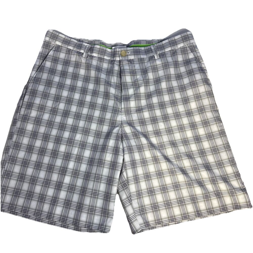 Men's Shorts IZOD Perform X Golf Flat Front Size 38 Grip Waist Band Logo